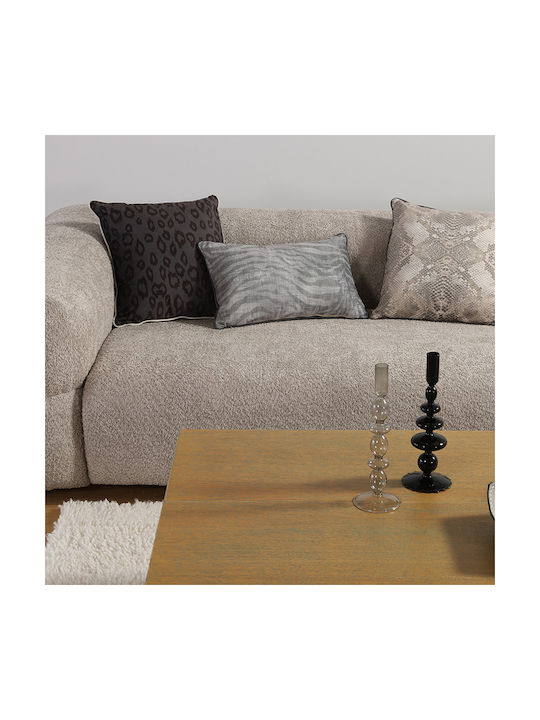 Nef-Nef Homeware Sofa-Kissen Leonar aus Samt Schwarz 45x45 cm