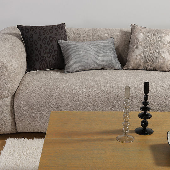 Nef-Nef Homeware Μαξιλάρι Καναπέ Zesten από Βελούδο Grey 35x50εκ.