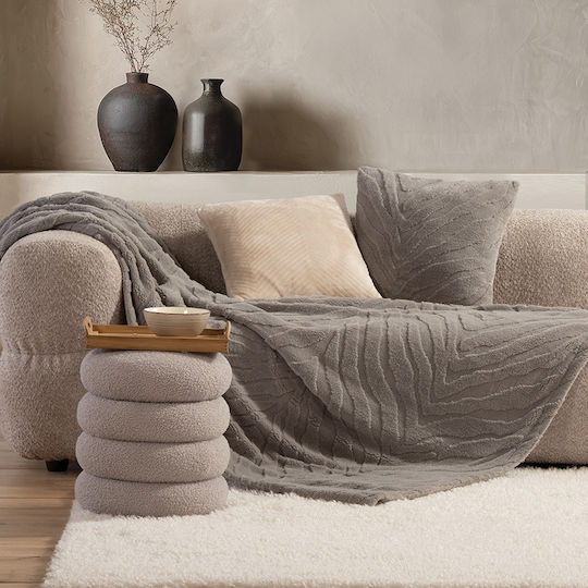 Nef-Nef Homeware Μαξιλάρι Καναπέ Berien Fleece Brown 45x45εκ.