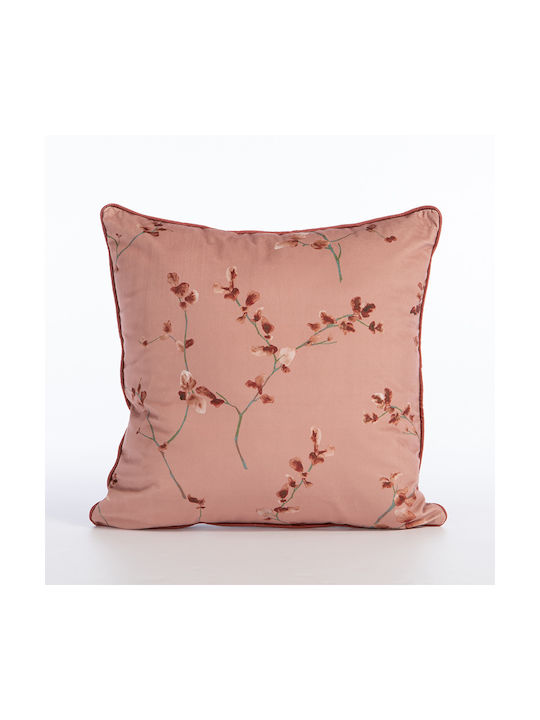 Nef-Nef Homeware Μαξιλάρι Καναπέ Vania από Βελούδο Rose 45x45εκ.