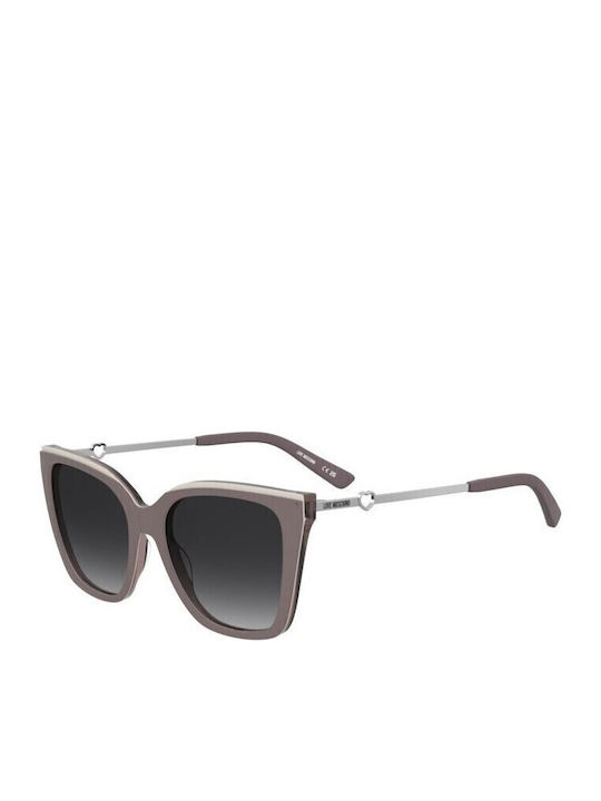 Moschino Women's Sunglasses with Gray Plastic Frame and Black Gradient Lens MOL094/S P6Q/9O