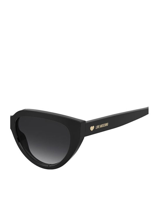 Moschino Women's Sunglasses with Black Plastic Frame and Black Gradient Lens MOL095/S 807/9O