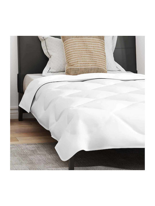 vidaXL Σετ Κουβέρτα Μονή 155x200εκ. Λευκό 3376427