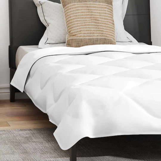 vidaXL Σετ Κουβέρτα Μονή 155x200εκ. Λευκό 3376427