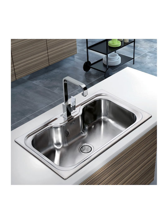 Apell Criteria C 86.110 Drop-In Sink Inox Satin W86xD51cm Silver