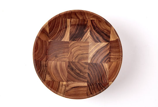 Teak Wonder Μπωλ Σερβιρίσματος Στρογγυλό Ξύλινο με Διάμετρο 15εκ.