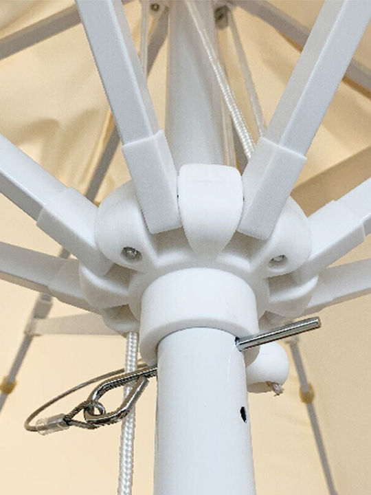Professional Round Metal Ecru Parasol Φ2.2m