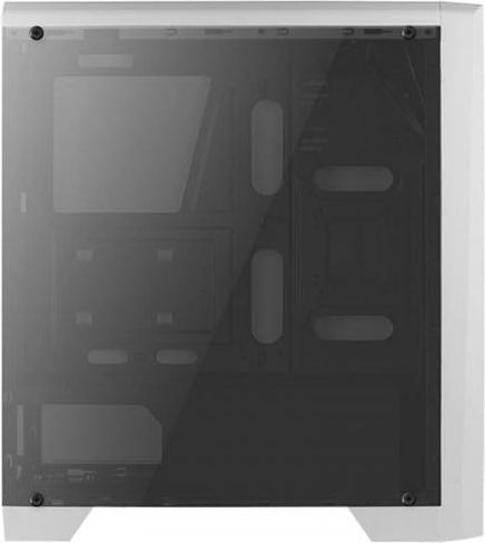 Aerocool Cylon Pro V2 Gaming Midi-Turm Computergehäuse mit Seitenfenster und RGB-Beleuchtung Weiß