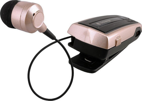 iXchange UA-28 V2.0 In-ear Bluetooth Handsfree Ακουστικό Πέτου Χρυσό