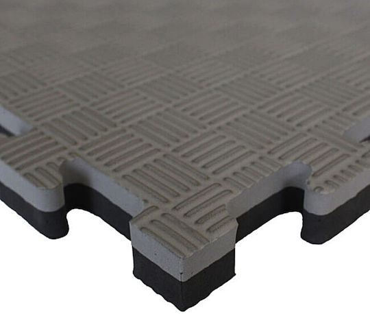 Viking Double Sided EVA Gym Floor Puzzle Mat Black 100x100x3cm