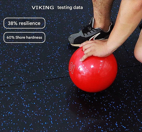 Viking Δάπεδο Οργάνων Γυμναστηρίου Μπλε 100x100x2cm 1τμχ