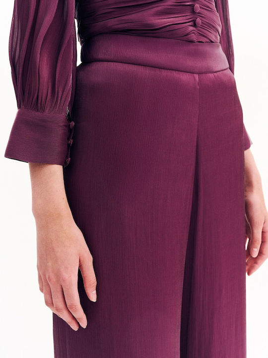 Women's Burgundy Set with Pants with Elastic