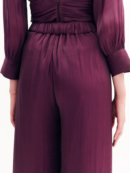 Women's Burgundy Set with Pants with Elastic