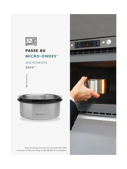 Qwetch Δοχείο Φαγητού Inox Θερμός Μαύρο 900ml