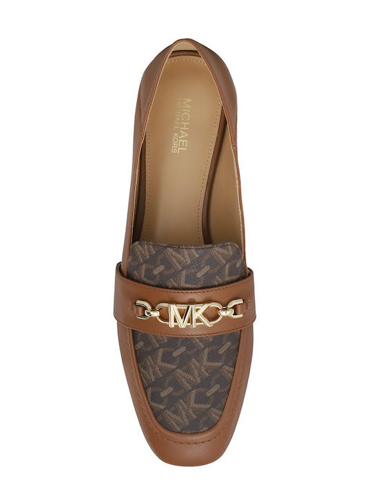 Leather Women's Loafers in Brown Color