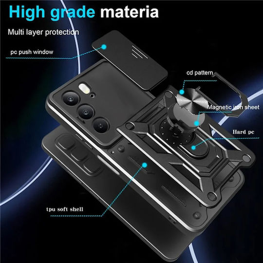 Techsuit Camshield Back Cover Silicon Negru (Realme C75 - Techsuit)