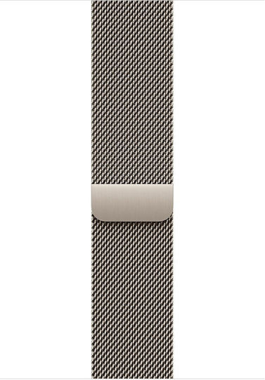 Apple Watch Series 10 Cellular Titanium 42mm Αδιάβροχο με eSIM και Παλμογράφο (Gold - Milanese Loop Natural)