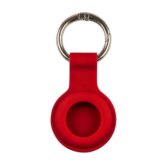 Mobile Origin Schlüsselbund-Etui Silikon für AirTag in Rot Farbe