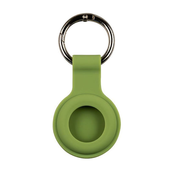 Mobile Origin Keychain Cazul Keychain Silicon pentru AirTag în culoarea Verde
