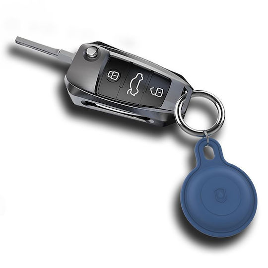 Mobile Origin Schlüsselbund-Etui Silikon für AirTag in Blau Farbe