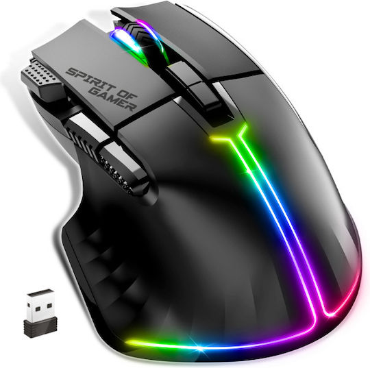 Spirit of Gamer Pro-M5 Dark Wireless RGB Gaming Mouse 8000 DPI Black