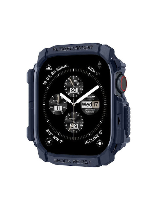 Spigen Rugged Armor Silikonhülle in Blau Farbe für Apple Watch 10 42 mm