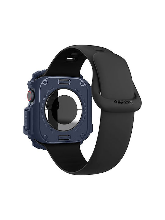 Spigen Rugged Armor Silikonhülle in Blau Farbe für Apple Watch 10 42 mm