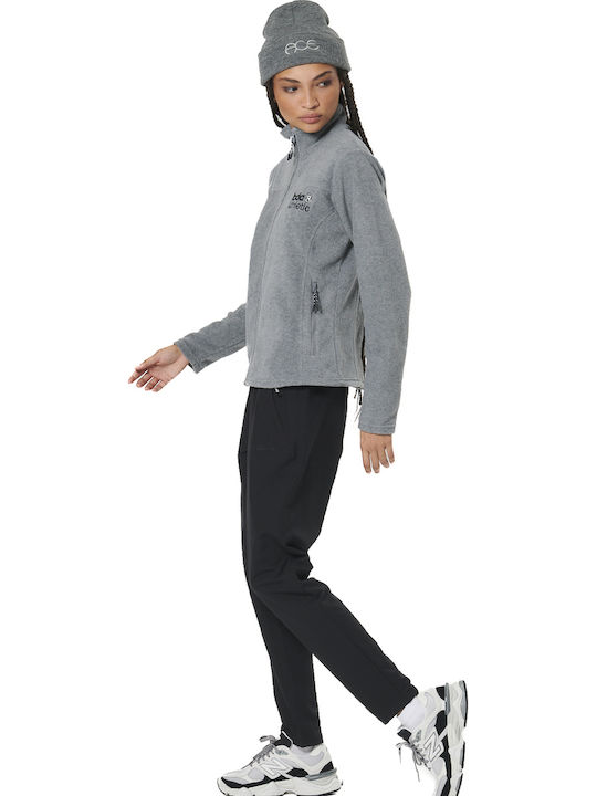 Fleece Damen Jacke in Gray Farbe
