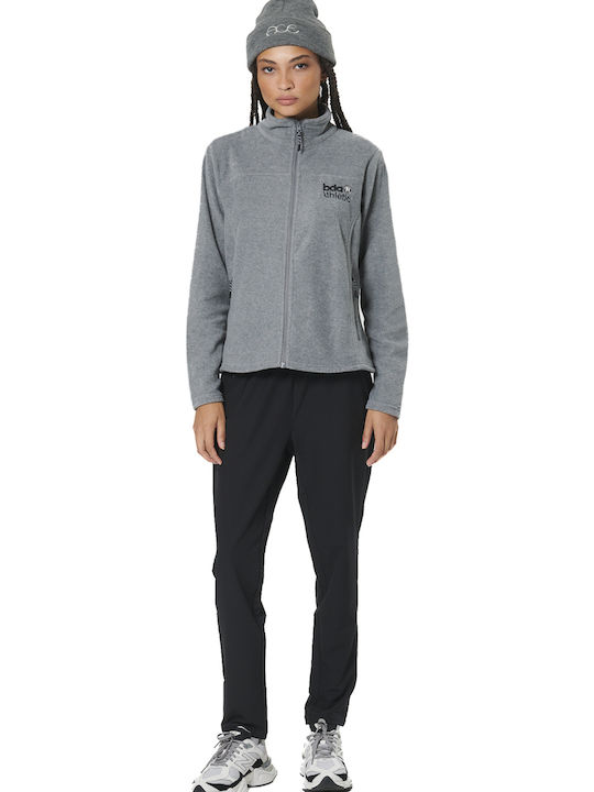 Fleece Damen Jacke in Gray Farbe