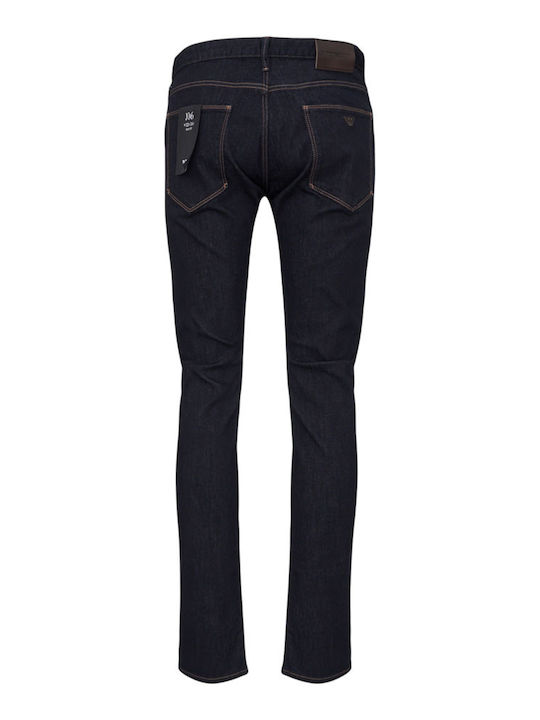 Emporio Armani Ανδρικό Παντελόνι Τζιν Ελαστικό Slim Fit Σκούρο Μπλε