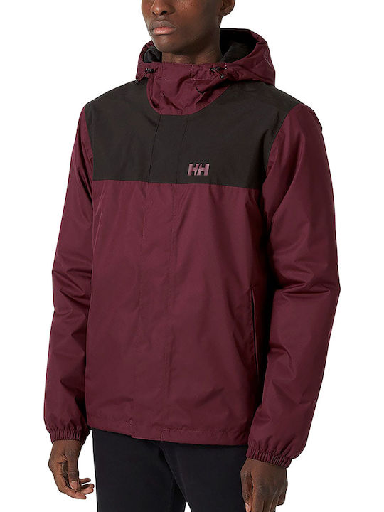 Fleece Jacket Waterproof and Windproof Burgundy