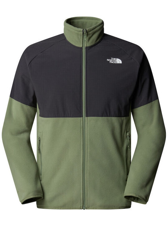 M Glacier Men's Fleece Cardigan Bark Mist, Asphalt Grey