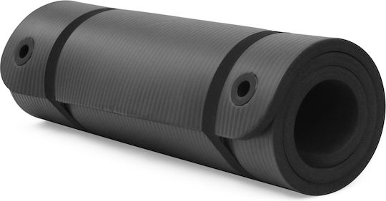 MegaFitness Exercise Mat Black with Carry Strap (140x60x1.5cm)