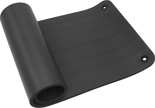 MegaFitness Exercise Mat Black with Carry Strap (140x60x1.5cm)