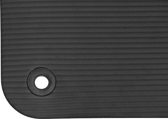 MegaFitness Exercise Mat Black with Carry Strap (140x60x1.5cm)
