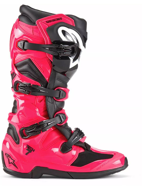 Alpinestars Tech 7 Ανδρικές Μπότες Motocross Ροζ