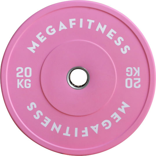 MegaFitness Bumper Strength Training Plate Olympic Type Rubber 1 x 20kg Φ50mm