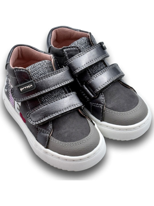 Παιδικά Sneakers High με Σκρατς Ασημί
