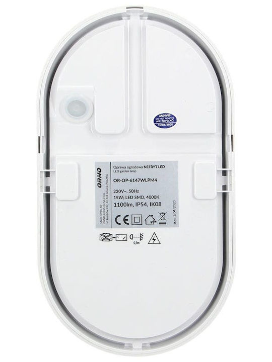 Redled Стенно Външно Плафонно Осветление LED IP54 15W с Естествено бяло Светлина