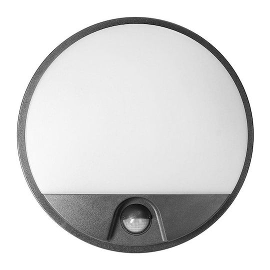 Redled Επιτοίχια Εξωτερική Πλαφονιέρα LED IP54 15W με Φυσικό Λευκό Φως