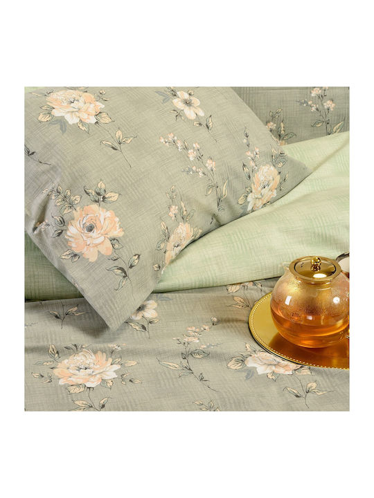 Melinen Сет Чаршафи 235x270см. Gianna Grey/aqua 4бр