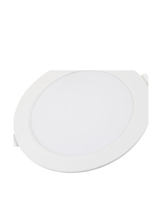 Optonica Στρογγυλό LED Panel 18W με Ψυχρό Λευκό Φως