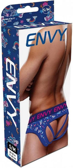 Envy Jockstrap Sexy pentru bărbați Albastru