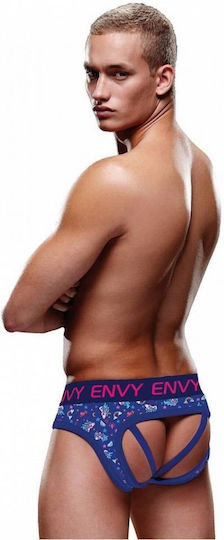 Envy Jockstrap Sexy pentru bărbați Albastru