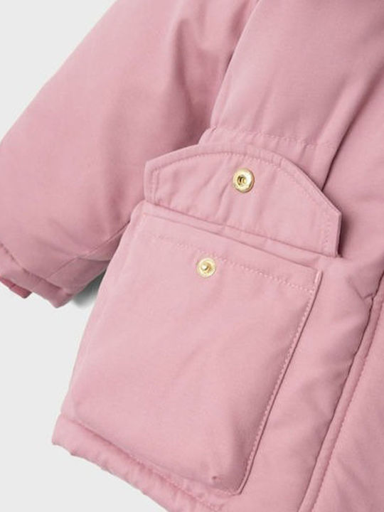 Kids' Parka with Hood Pink