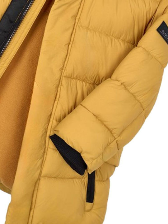 Kids' Casual Jacket Long with Hood Mustard