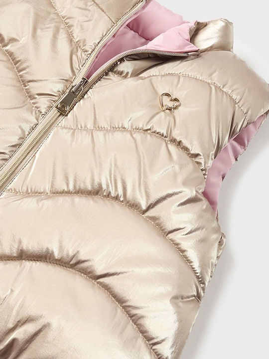 Sepia Kids Quilted Sleeveless Short Double Sided Gold