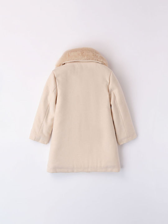 Kinder Mantel Lang Beige