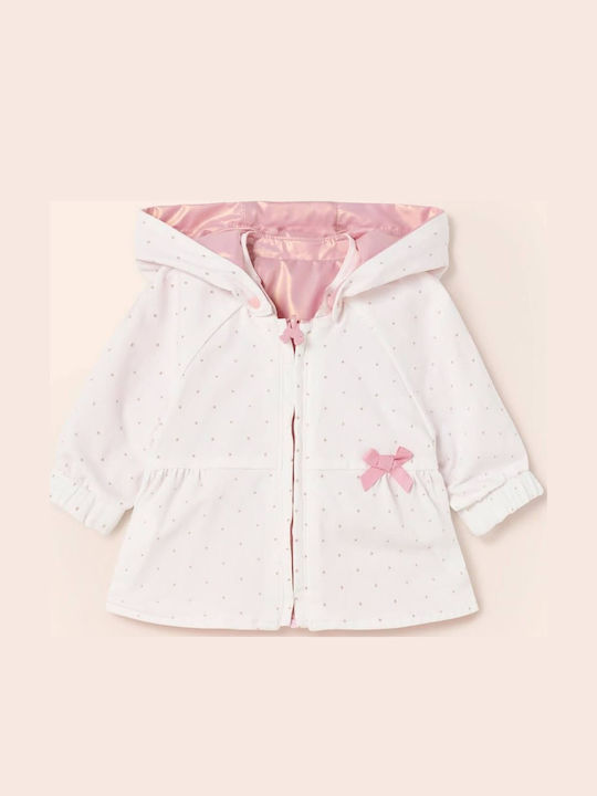 Kinder Freizeitjacke Kurz Winddicht Beidseitig mit Kapuze Rosa