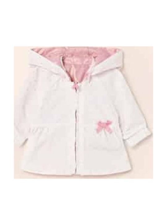 Kinder Freizeitjacke Kurz Winddicht Beidseitig mit Kapuze Rosa